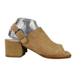 Jeffrey Campbell Lincove Sandals Women Size 8 Stacked Block Heel Suede Open‎ Toe